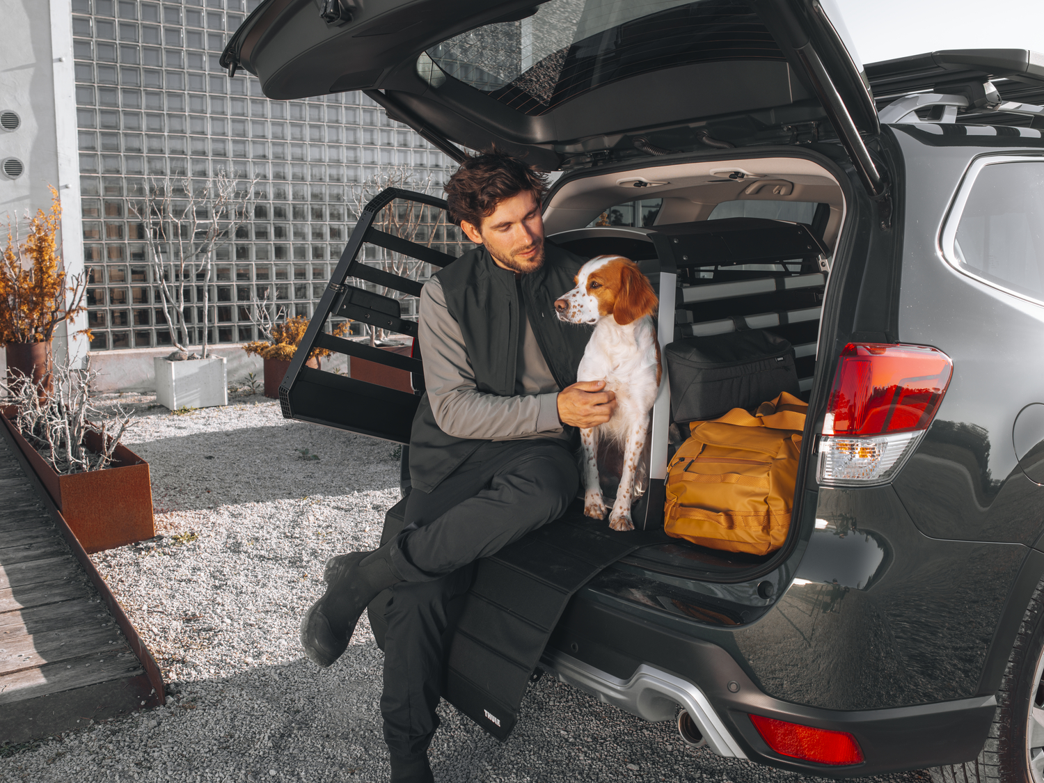 Thule Allax is a crash-tested car dog crate with an innovative crumple zone, premium design and smart accessories for safe dog travel.