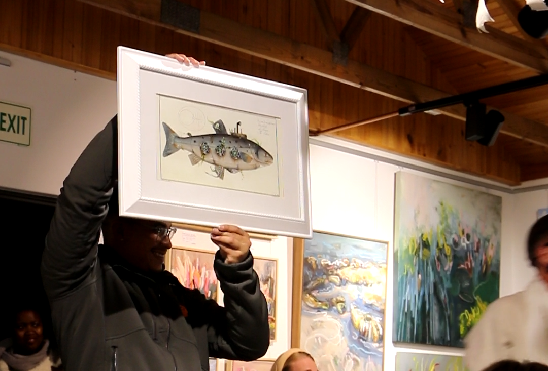 Reimagined artworks on display at the TEARS rePAWposed Art Auction in Noordhoek.